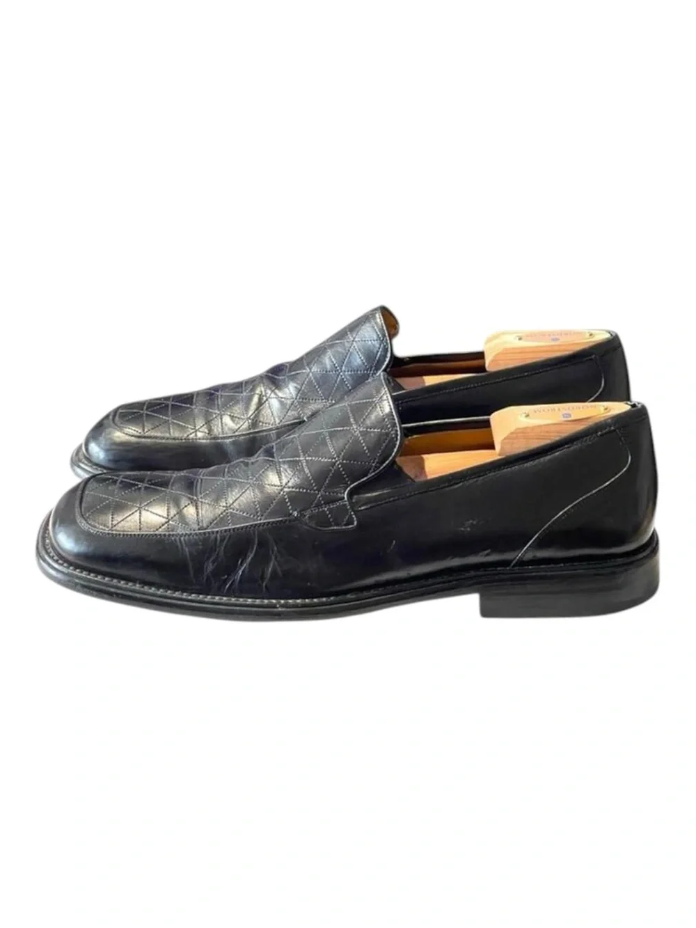 Avventura ᪣ Hand Crafted Quilted Detail Dress Shoe Loafers ᪣ Black Leather ᪣ 10M